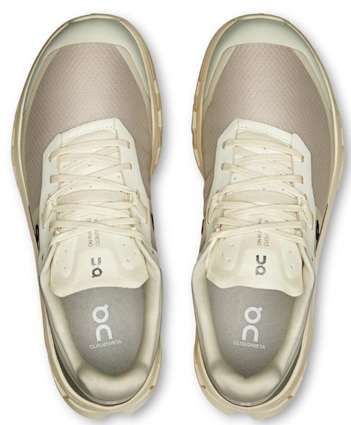 On Women's Cloudvista 2 Sneaker, Cream/Desert, 9
