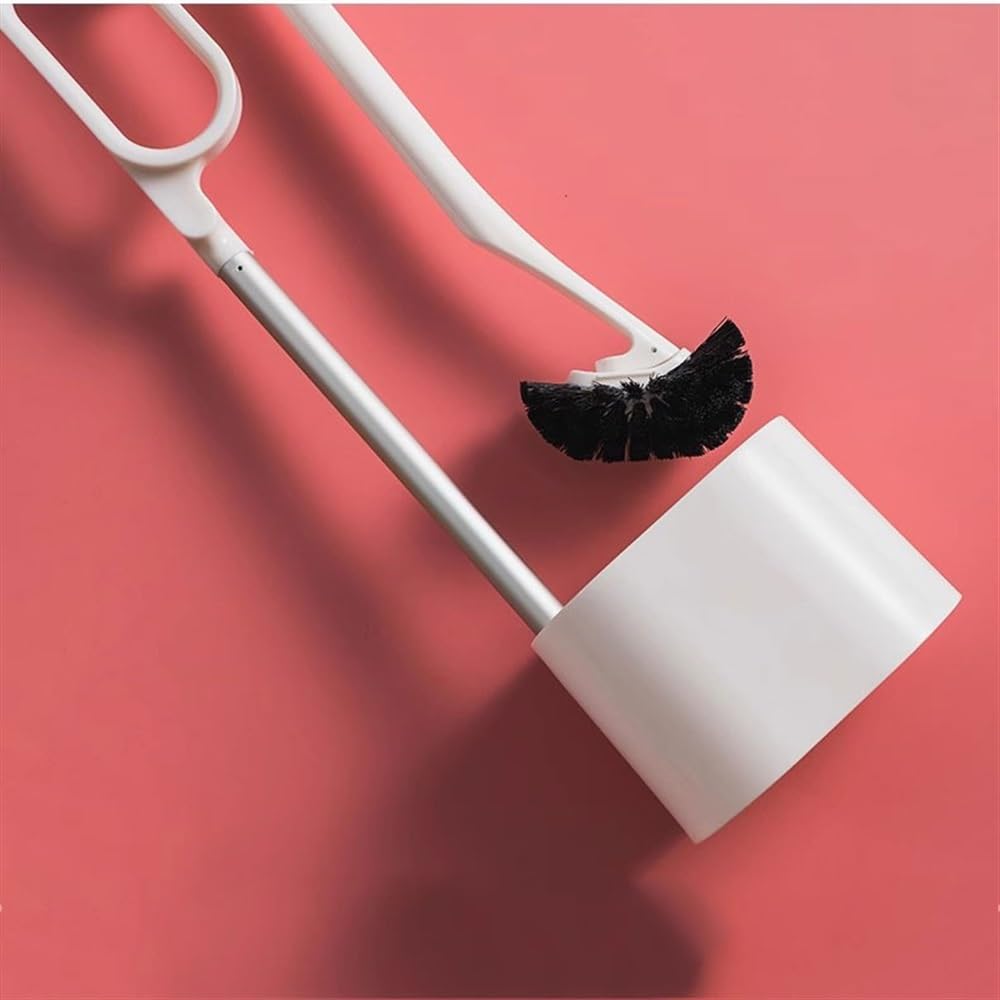Limpieza Profunda Cepillo de Inodoro portátil de pie con Mango Largo y Base Transpirable Ahorro de Espacio