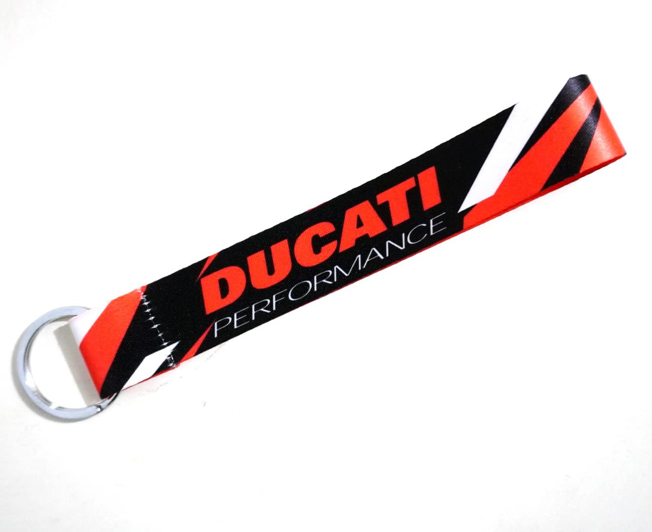Duca Performance Motorcycle Bike Car Tag (6 X 1 Inch) Cloth Multicolor Keychain