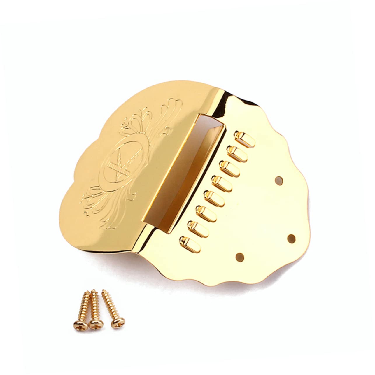 ibasenice 3pièces Triangle Mandoline Tailpiece or b Vis Accessoire Pour Guitare Cordes Motif Floral Plaqué Et Amovible