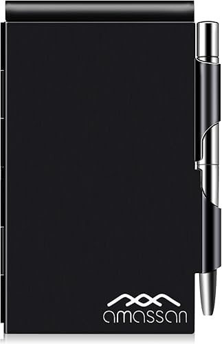 Cuaderno de bolsillo de metal y bloc de notas magnético, bloc de notas para lista de comestibles, lista de tareas, listas de compras, recetas (8