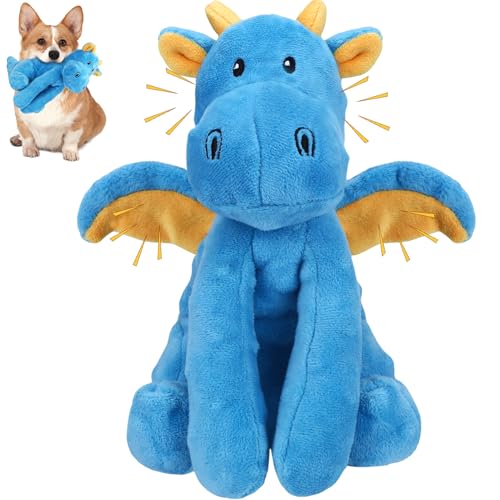 Letsmeet Dog Toys for Aggressive Chewers, Interactive Plush Dog Toy with Squeaker and Crinkle Paper, Suitable for Reducing Boredom and Anxiety, Cute Pet Toy for Small, Medium and Large Dogs