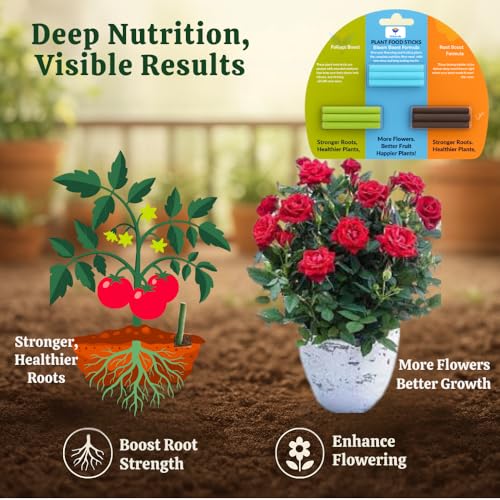Image of Utkarsh Plant Food Root Sticks for Healthy Roots - Combo Pack of 2 | Natural & Organic Nutrition for All Indoor & Outdoor Home Garden Plants | Multi-Purpose Natural Plant Growth Booster