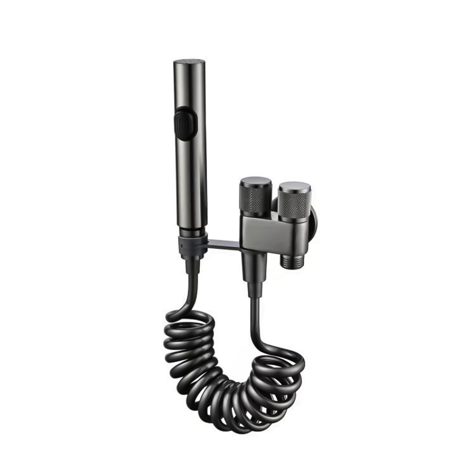 Handheld Toilet Bidet Sprayer for Toilet-Adjustable Water Pressure Control with Bidet Hose for Feminine Wash Stainless Steel Brushed