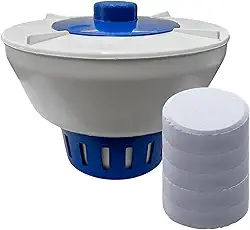 Clorador Flutuador De Piscnia Dosador Grande + 5 Pastilhas Cloro 200g