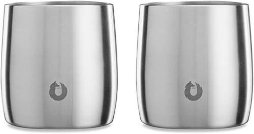 Miniatura 19 de Snowfox Juego de 2 vasos de whisky con aislamiento al vacío de acero inoxidable, vasos de roca estilo tradicional, elegante para uso en casa, Nogal