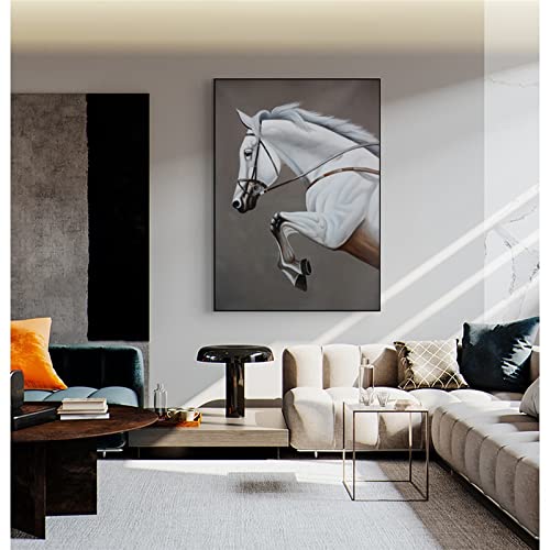Amazon.co.jp: 現代北欧白馬アートキャンバス絵画壁アートポスターと