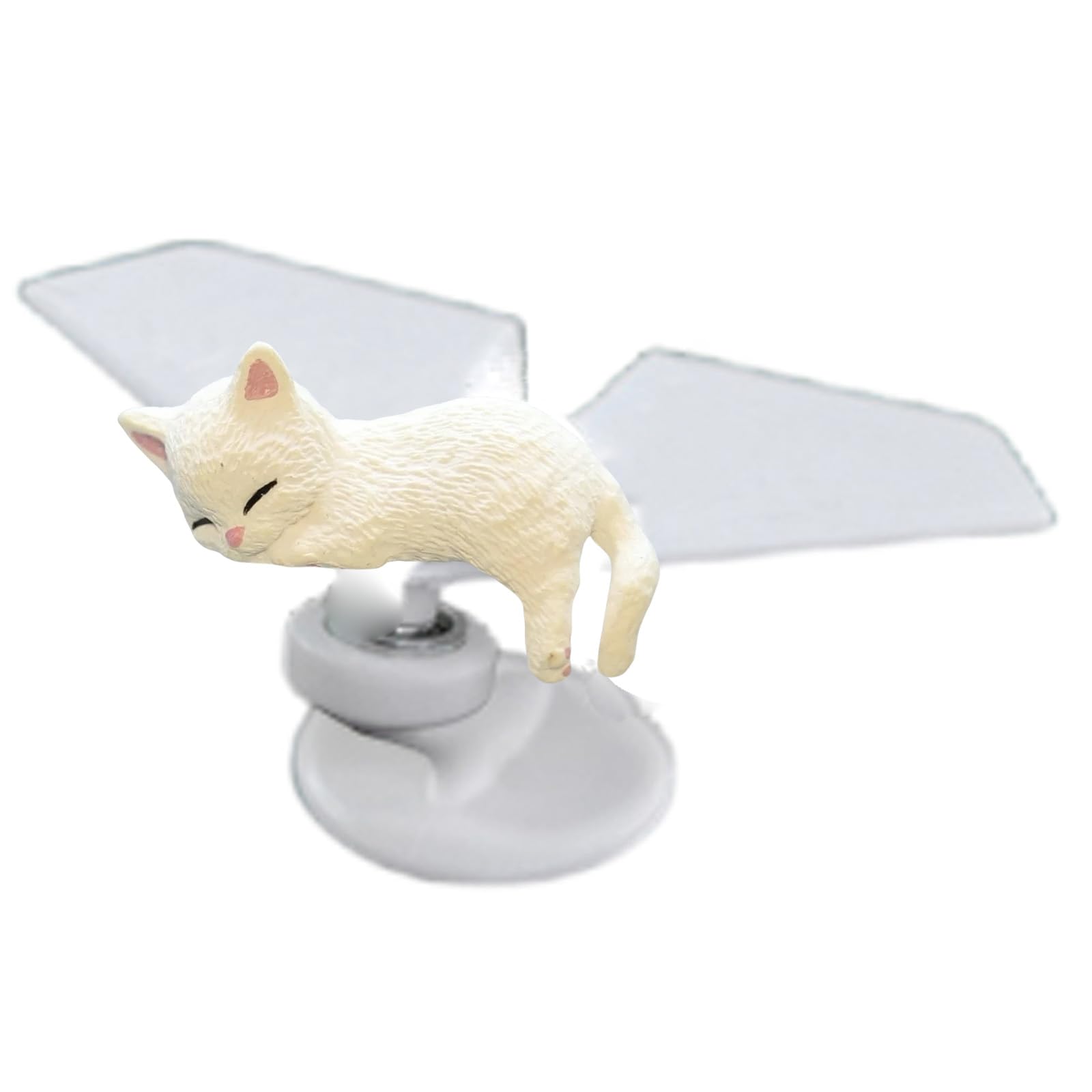Hsioluted Rotating Plane Car Dashboard Ornament with Cats Figurine Strong Resin Craft Upgrades for Desk Decoration Swing Car Accessory