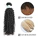 BLY 7A Mongolian Kinky Curly Human Hair Bundles 16/18/20 Inch Unprocessed Hair Weave Weft for Black Women Natural Color