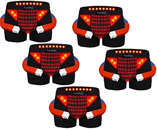 5 Packs Men Physiological Enlargement Underwear Magnetic Therapy Health Care Shorts Big Crotch Boxer Briefs