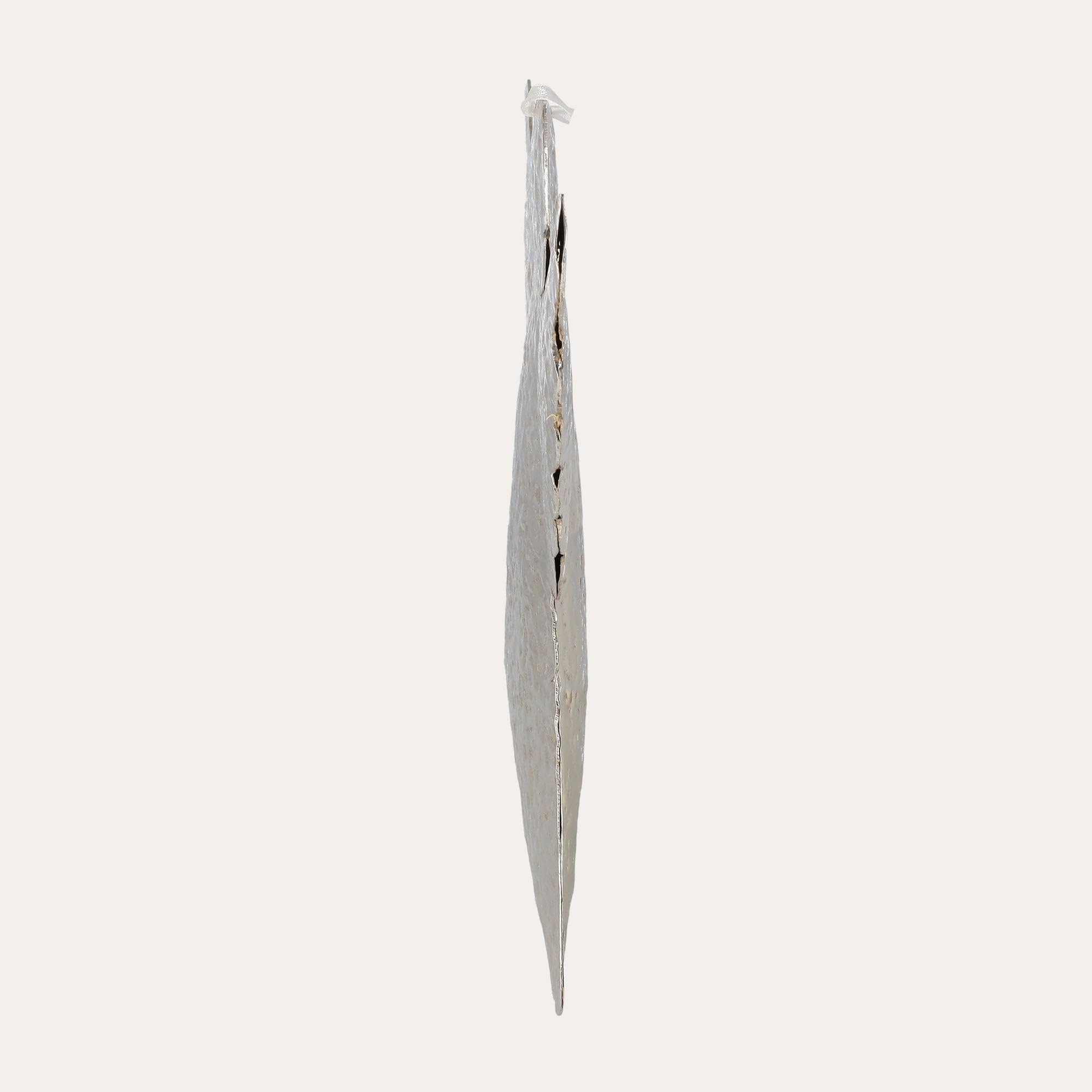 Keyhomestore -Ozdoba bożonarodzeniowa w kształcie anioła, wykonana z metalu, kolor srebrny, błyszczący z zawieszką o wysokości 30 cm, idealna dekoracja choinkowa