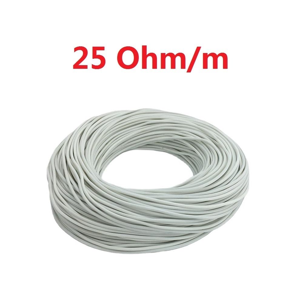 1 szt. Kabel grzejny z silikonowej - Elektryczny ciepły drut od 5 V do 48 V(25X50M)