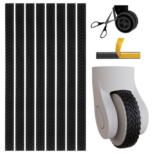 8pcs Luggage Wheels Covers, Suitcase Wheel Covers, Luggage Wheel Protector, Waterproof, Noise Reducing Protectors for Carry-Ons, Universal Fit, Essential Travel Accessories, Black Y - Main Image