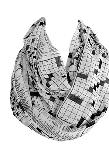Etwoa Crossword Puzzle Infinity Scarf Circle Loop Scarf2