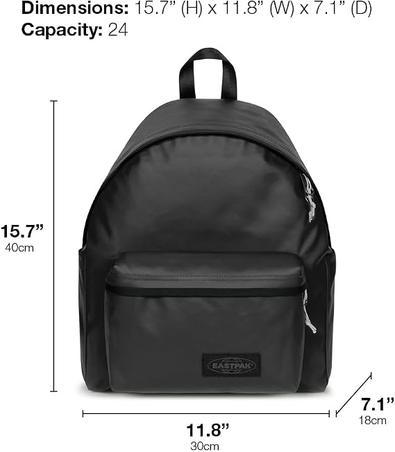 EASTPAK Day Pak'r 24L Backpack with 14-inch Laptop Sleeve, Front & Security Pockets, Side Bottle Holder, Adjustable Straps, Tarp Black2