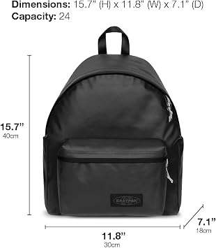 EASTPAK Day Pak'r 24L Backpack with 14-inch Laptop Sleeve, Front & Security Pockets, Side Bottle Holder, Adjustable Straps, Tarp Black2