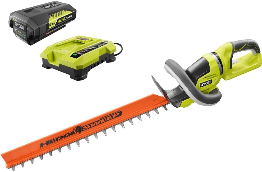 RYOBI 40V 24 in. Cordless Battery Hedge Trimmer with 2.0 AH Battery and Charger RY40HG01
