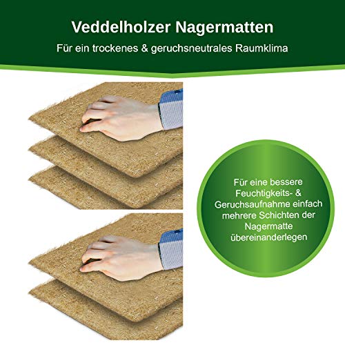 Veddelholzer 3 Hanfmatten für Nager Kaninchen Käfige & Gehege von Meerschweinchen Hamstern Nagerteppich aus Hanf als Zubehör Käfige Höhlen & Schlafplätze für Kleintiere Kaninchenstall Hasenstall