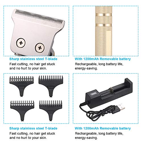 Andoer Máquina de cortar cabelo portátil recarregável Mini aparador de cabelo elétrico sem fio Apara