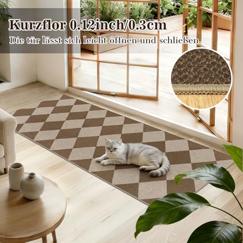 TUKDAK Weben Teppich Läufer Flur rutschfest 60x180cm, Waschbar Küchenteppich, Flurläufer Modern, Teppichläufer, Küchenläufer, Flur Teppich… – Ansicht 5