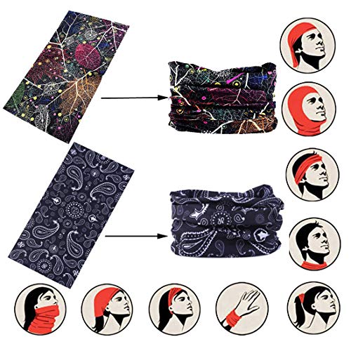 Elastic Multifunctional Headband Sports Seamless Magic Headwear Outdoor Bandana Scarf with UV Resistance