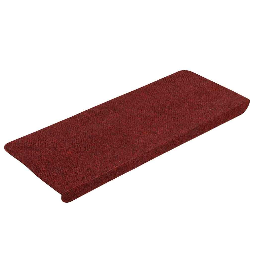 Générique Samoprzylepne maty na schody 30 szt. Czerwone 65x24,5x3,5 cm, Antypoślizgowy dźwiękochłonny filc igłowany, Można prać w pralce, chroni stopnie przed poślizgiem i zużyciem
