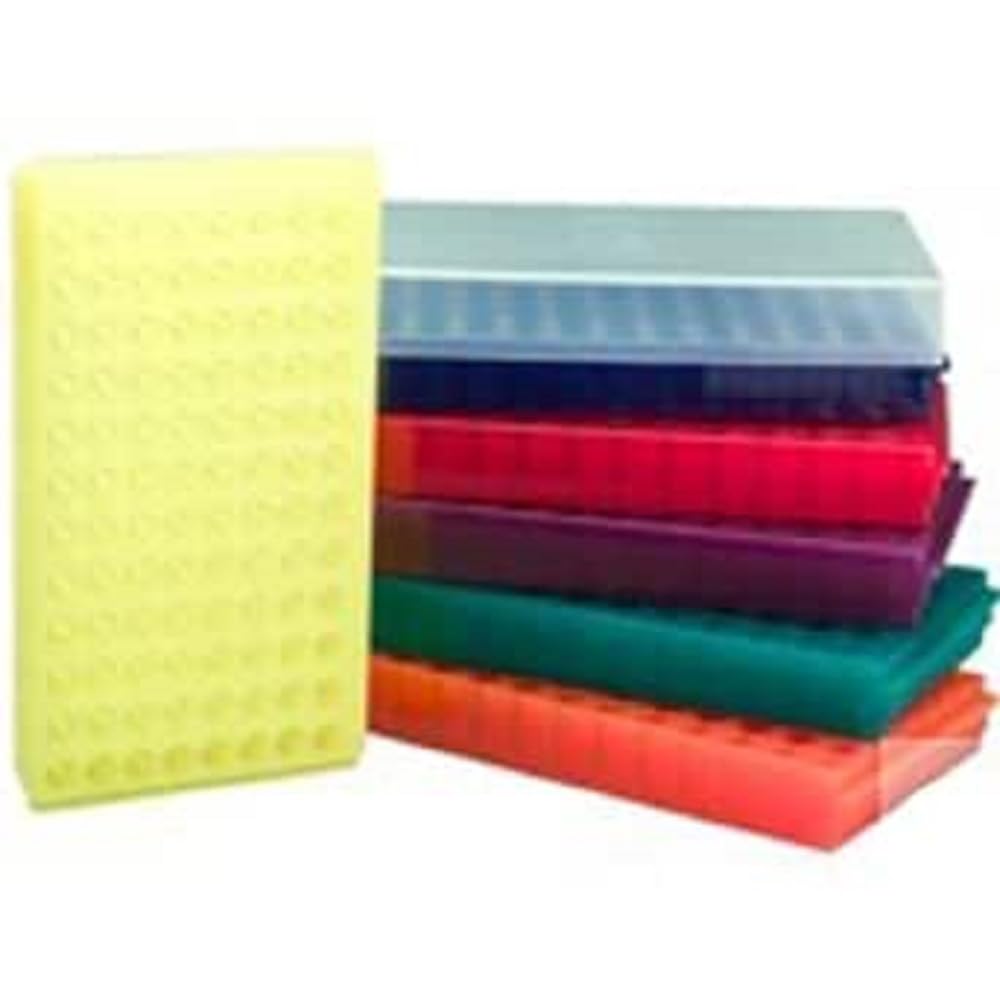 Neolab 2574 COMBI Rack for Reaction Containers, Polypropylene, Autoclavable 96 Positions of 2, Blue