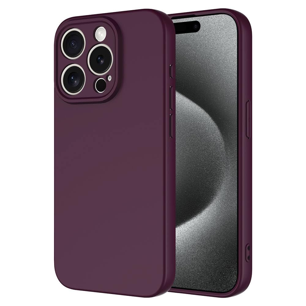 Zore Apple için uyumlu iPhone 15 Pro Kılıf Zore Mara Lansman Kapak Koyu Mor