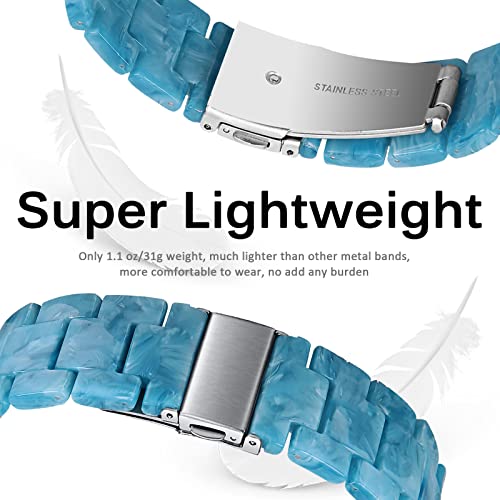 Miimall Pulseira compatível com Apple Watch 49 mm, 45 mm, 44 mm, 42 mm, pulseira de resina feminina