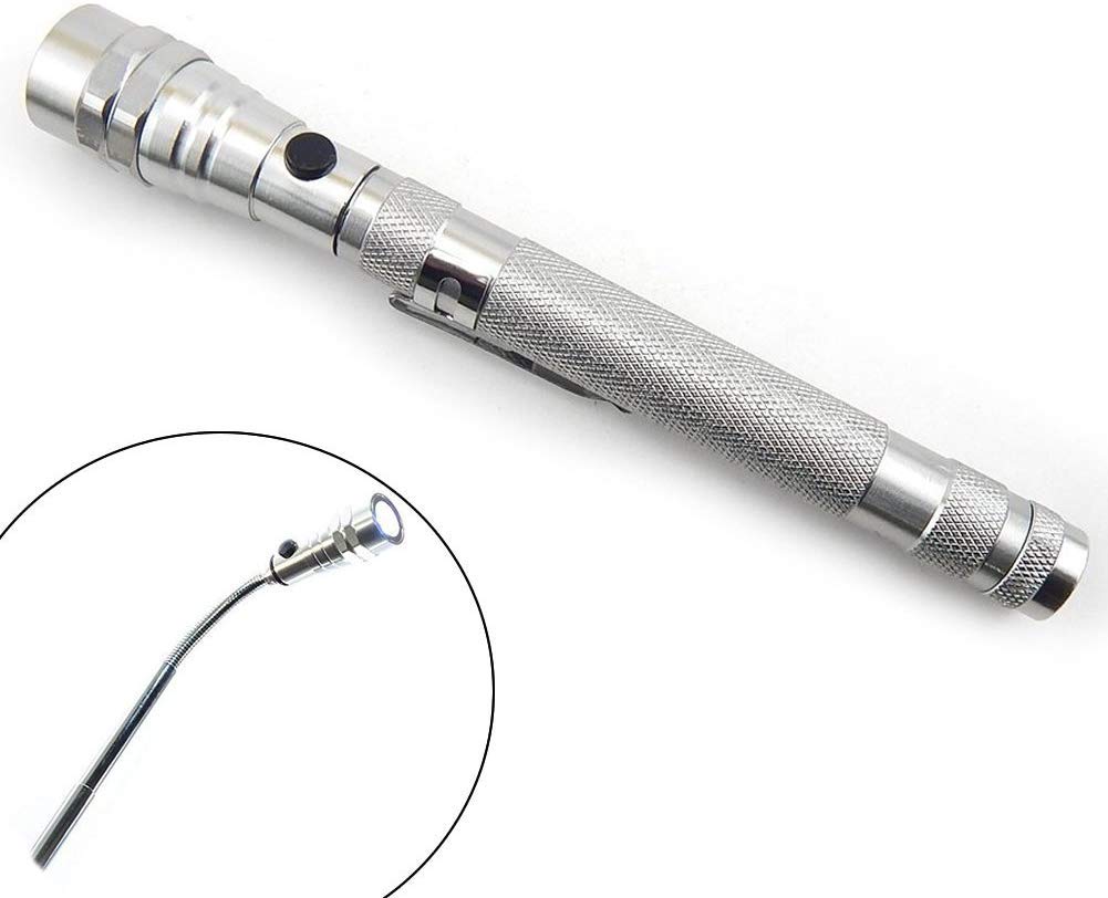 Instakart Metal Telescoping 3 Led Torch Flashlight Flexible Magnetic Pick Up Tool Lamp Pen Light (B0848KX65K) Amazon Price History, Amazon Price Tracker