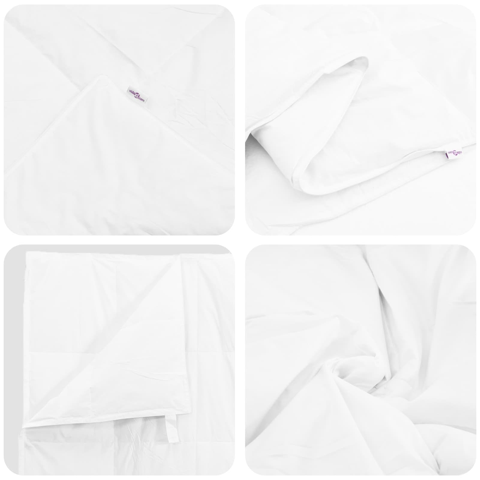 Set di Piumoni con Cuscino 3 PCS Bianco Piuma D'Anatra