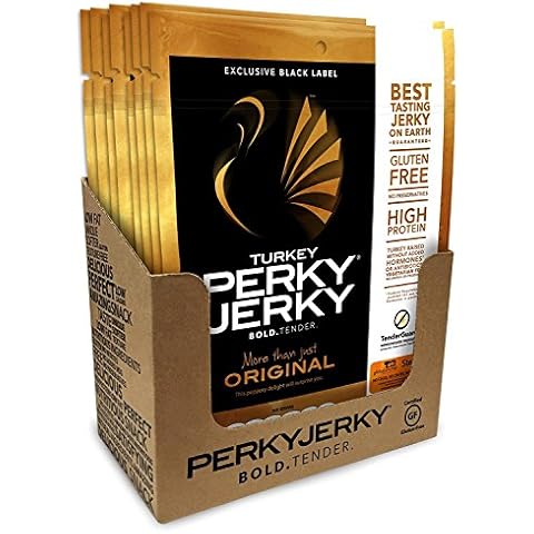 Perky Jerky Antibiotic Free Turkey Original, 2.2 ounce bags (Pack of 8) Cover