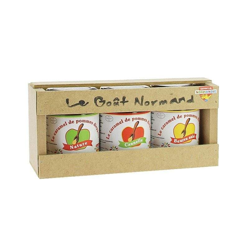 Lot découverte de 3x110g de caramel de pommes dieppois Les Ateliers d'Etran
