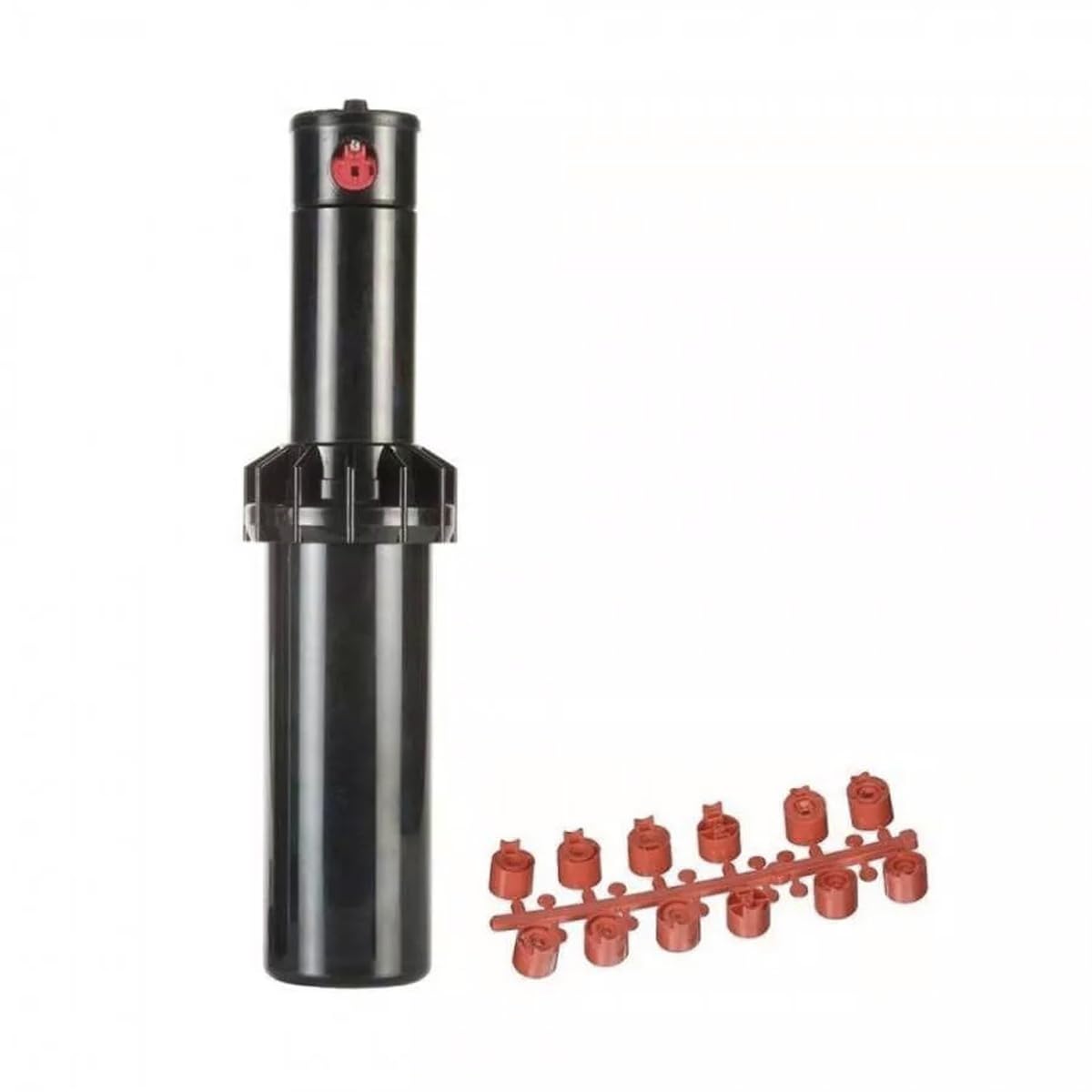 [Pack 5] Irrigatore Rain S075 a Turbina Emergente 10 cm con gambo in plastica, regolabile da 40° a 360° e attacco filettato femmina da ¾ | Irrigatori per irrigazione prato | Diffusore da giardino