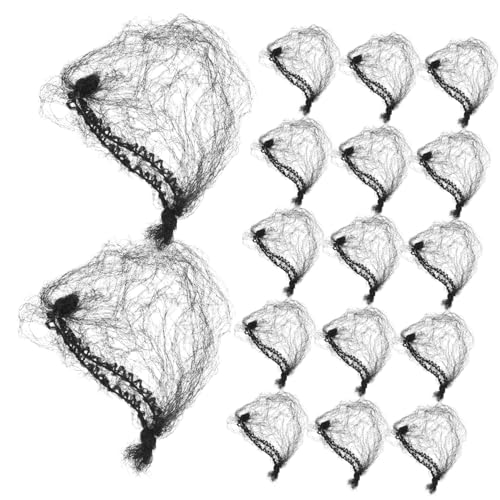 Genérico 100 Piezas Red Para El Cabello Condujo Lazos Para El Cabello Bollos Productos Elásticos Para El Cabello Malla Atar Pegamento De Cinta De Extensión De Cabello Mini Black Nylon
