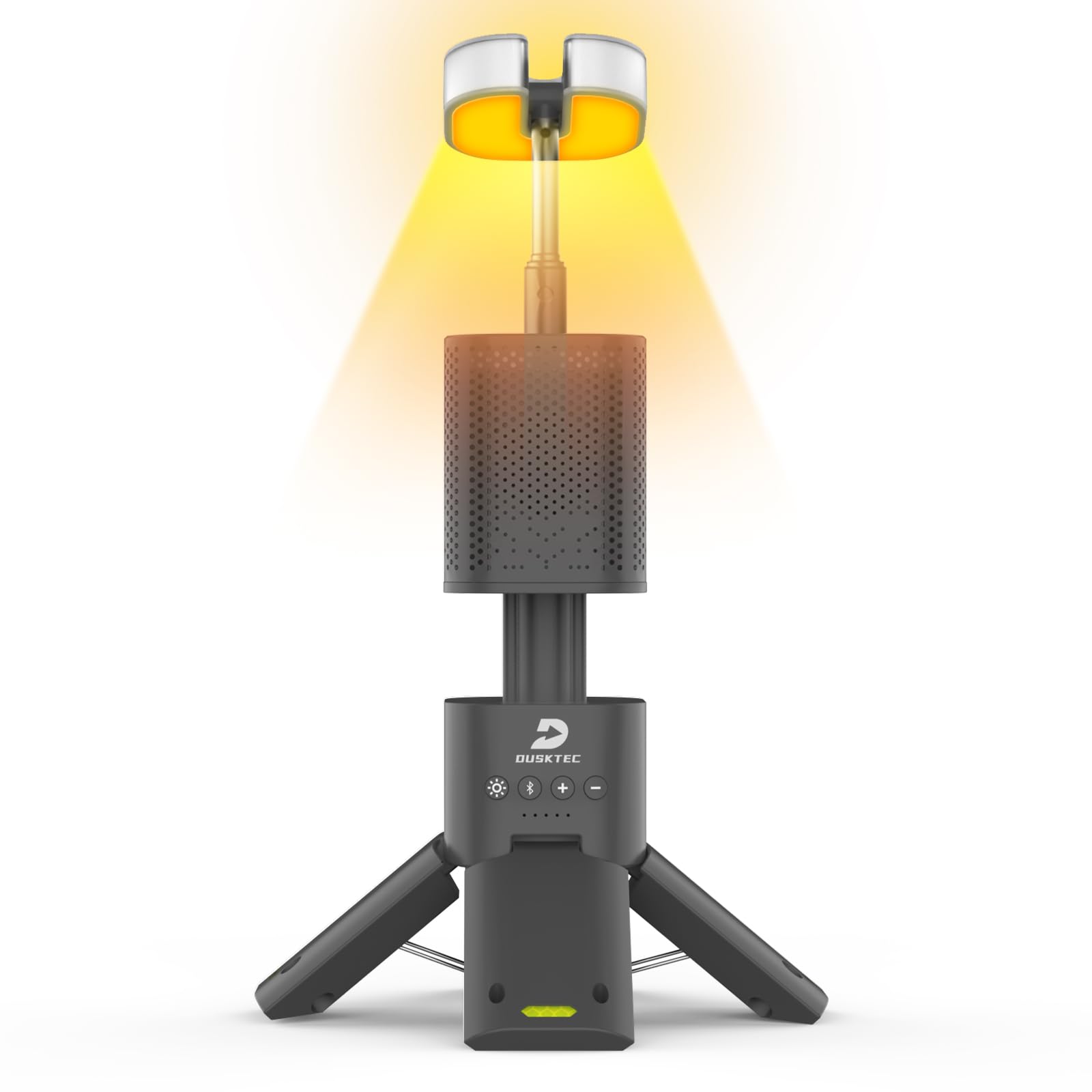 DUSKTEC14000mAh Telescopic Light With Bluetooth Speaker & Magnetic Base, Waterproof Portable RGB Ambient Lamp, Rechargeable Lantern for Hiking, Camping, Fishing