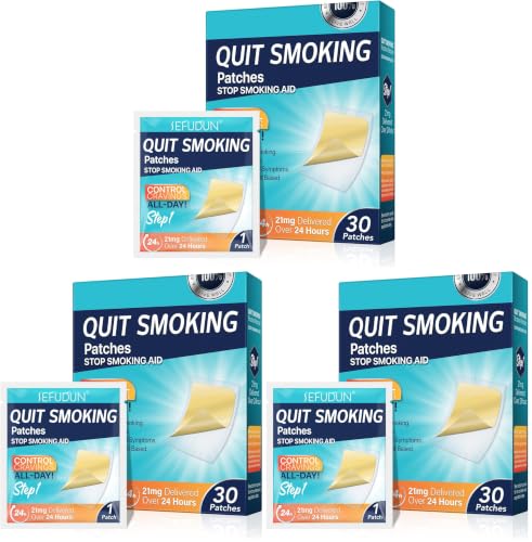 Image of 21mg Quit Smoking Patches,Step 1 Stop Smoking Aids Patches,30 Count Transdermal System Patch,Quit Smoking Stickers that Work with 2 Weeks,Easy and Effective Help to Quit that Work (Pack of 3)