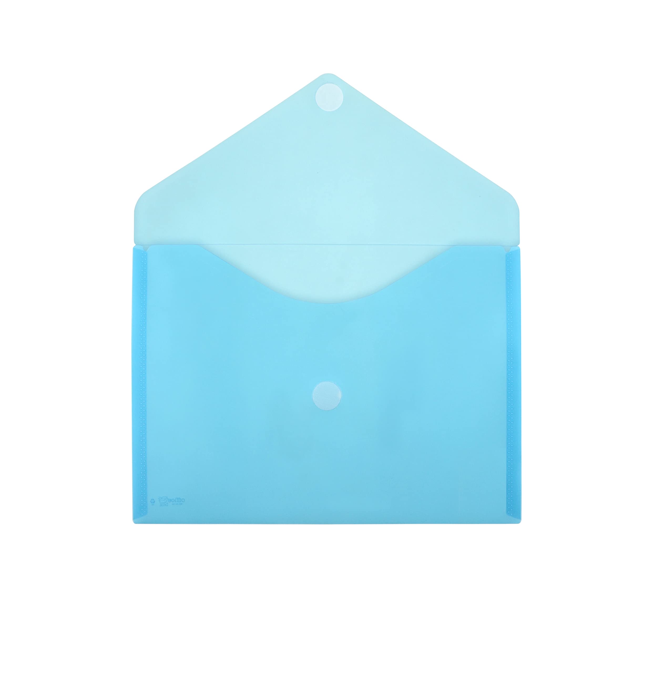 Office Box 90126 - Sobre plastico A4+ com cierre de velcro, color translucido azul (pack 10 unidades)