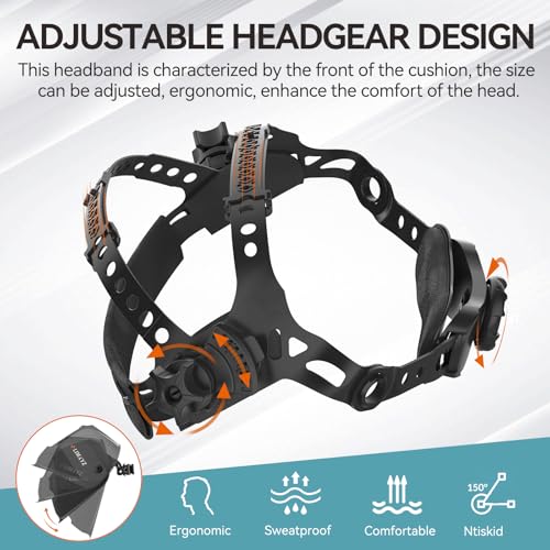 Image of Welding Helmet Auto Darkening,Large Viewing 3.94 * 3.15 inch True Color Welding Hood with 4 Arc Sensors Solar Powered,Wide Shade 5-9 /9-13 for TIG, MIG, MAG (B-001)