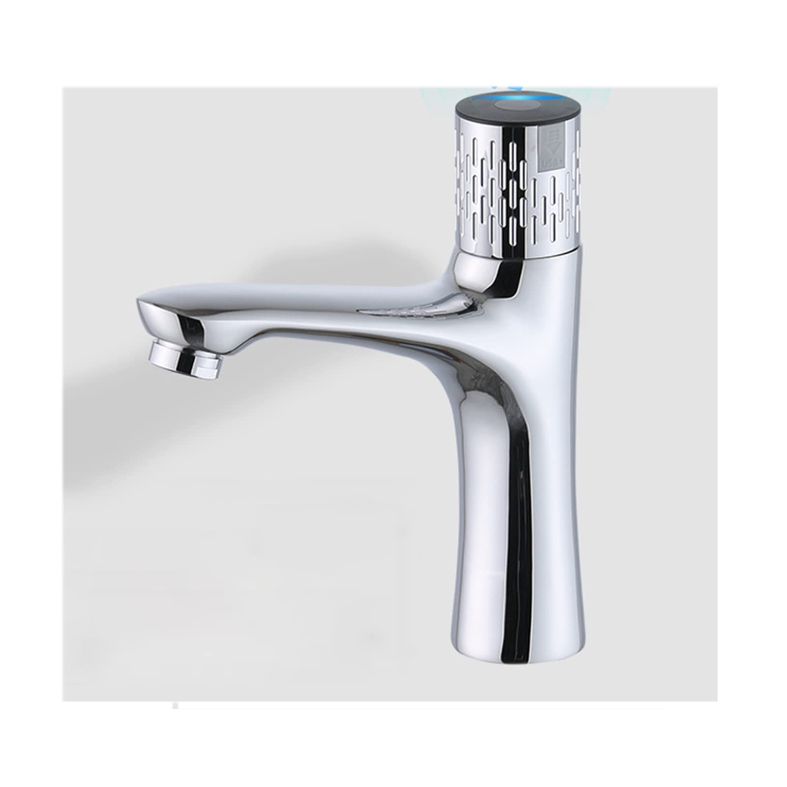 Robinet de salle de bain à capteur mitigeur eau chaude et froide en laiton chrome