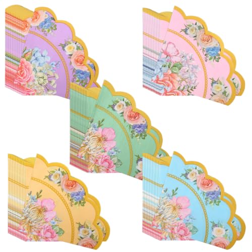 Servilletas decorativas de cóctel con flores para eventos, 200 unidades de 31x31 cm
