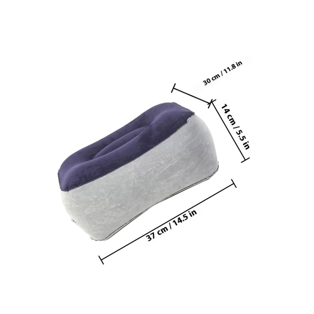 BETOOKY Poggiapiedi Gonfiabile in Pvc Floccato 2 Pezzi, Cuscino Portatile per Gambe da Viaggio Aereo e Auto, Supporto Alto per Collo, Leggero e Facile da Pulire, per Viaggi e Relax