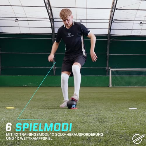 Strikesphere Soccer Dash – Dein Trainingspartner für mehr Dribbelstärke, schnellere Reaktionen und perfekte Ballkontrolle. Mit KI-Technologie für stetigen Fortschritt – allein oder im Team.