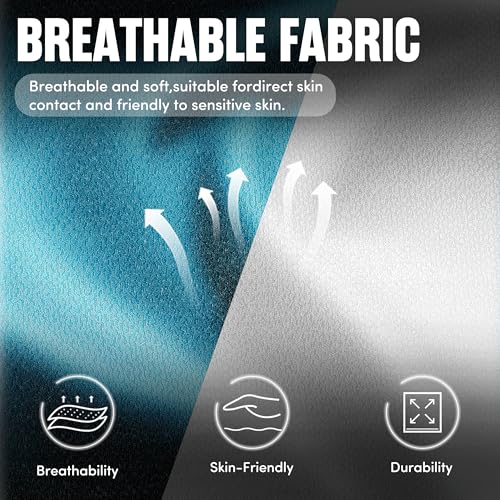 Image of Massage Office Chair with Footrest,6-Point Vibration and Heat Executive Office Chairs,Ergonomic Desk Chair for Heavy People,500LBS Big and Tall Fabric Office Chair,Reclining Managerial Chair,Bluewhite