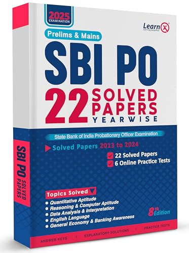 SBI PO Prelims & Mains Solved Papers [Year-wise] with 6 Online Pr...
