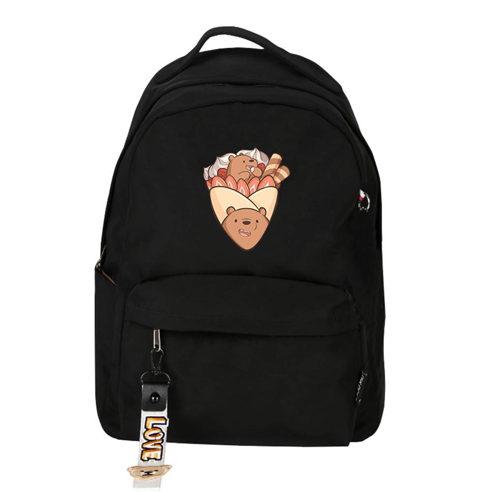 TPS Bear Crepe - Mochila pequeña para niñas, diseño de panda y té con leche