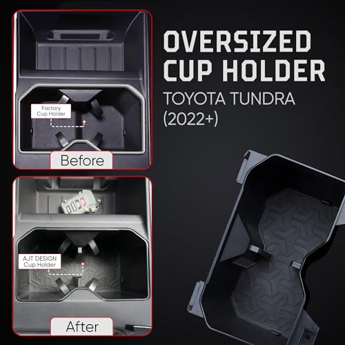 Portavasos Sobredimensionado para Toyota Tundra (2022+) ABS Negro miniatura 3
