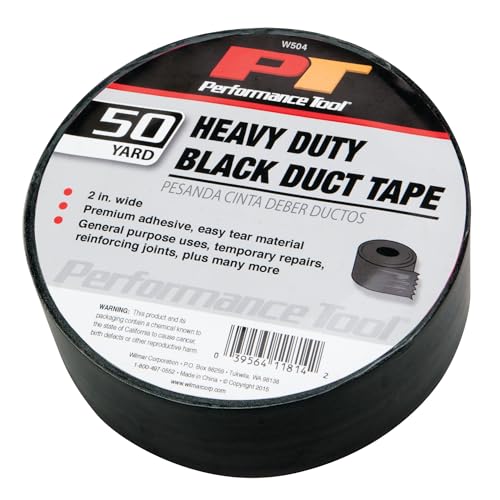 Image of Performance Tool W504 50 Yard Heavy Duty 17 Mil Black Duct Tape