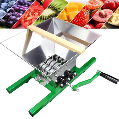 Exprimidor manual de frutas, triturador de acero inoxidable para manzanas y uvas, gran capacidad para hacer vino y sidra