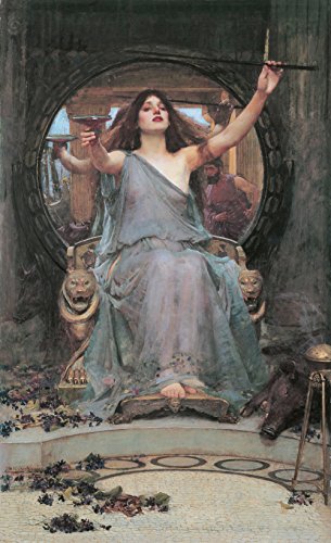 Get Custom Art John William Waterhouse - Circe Offering the Cup to Ulysses, Poster Art Print Wall Decor - Size 22x36 Inches